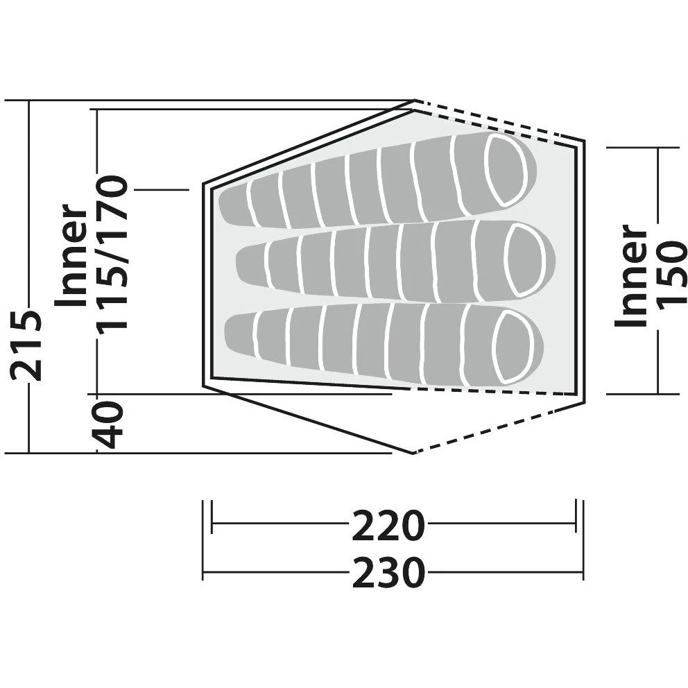 Robens Chaser 3XE Tent - Dark Green 5 Robens Chaser 3XE Tent - Dark Green - Image 3