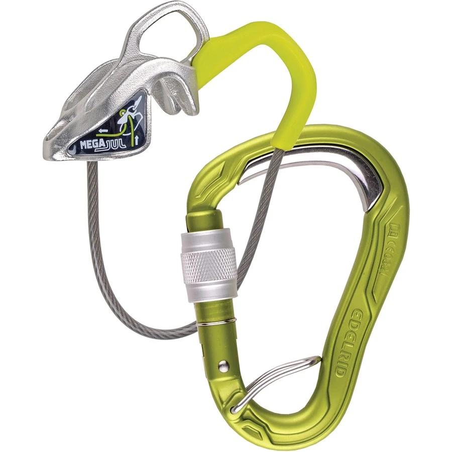 Edelrid Mega Jul Belay Kit Belay Device + HMS Bulletproof Screw FG Carabiner 3 Edelrid Mega Jul Belay Kit Belay Device + HMS Bulletproof Screw FG Carabiner