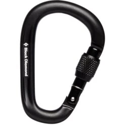 Black Diamond Pearlock Screwgate HMS Carabiner - Black