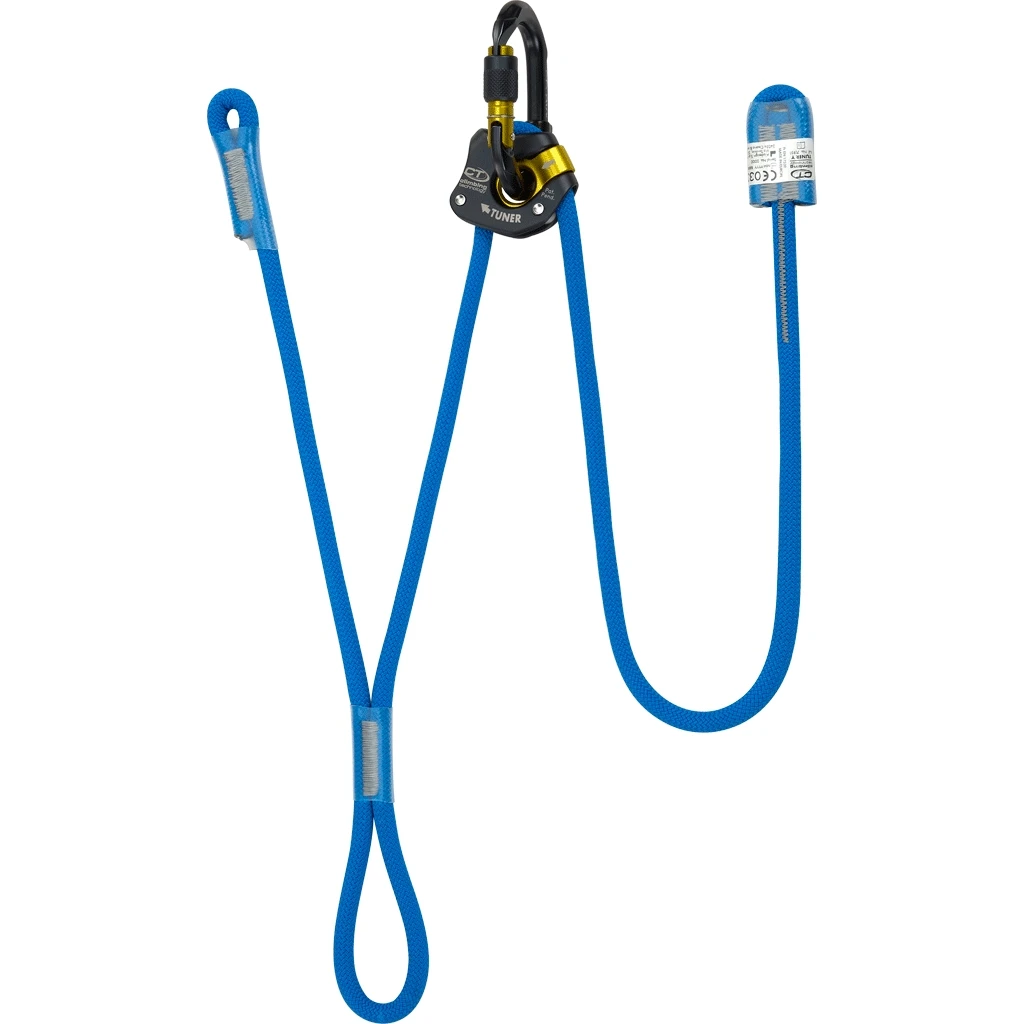 Climbing Technology Tuner-Y Adjustable Lanyard + Ovx Carabiner - Blue 4 Climbing Technology Tuner-Y Adjustable Lanyard + Ovx Carabiner - Blue - Image 2
