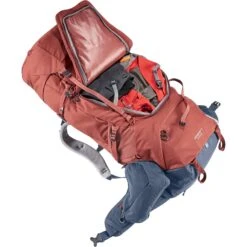Deuter Aircontact X 70+15 SL Women's Trekking Backpack - Redwood-ink -Camping Keuken Verkoop deuter aircontact x 70 15 sl women trekking backpack redwood ink 11 1236943