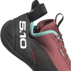 Five Ten Niad Lace Women's Climbing Shoes - Core Black / Crew Red / Acid Mint -Camping Keuken Verkoop five ten fw2874 niad lace core black crew red acid mint 03 970498