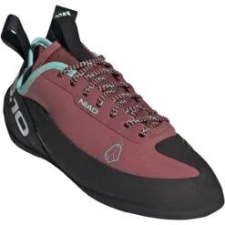 Five Ten Niad Lace Women's Climbing Shoes - Core Black / Crew Red / Acid Mint -Camping Keuken Verkoop five ten fw2874 niad lace core black crew red acid mint 05 970500