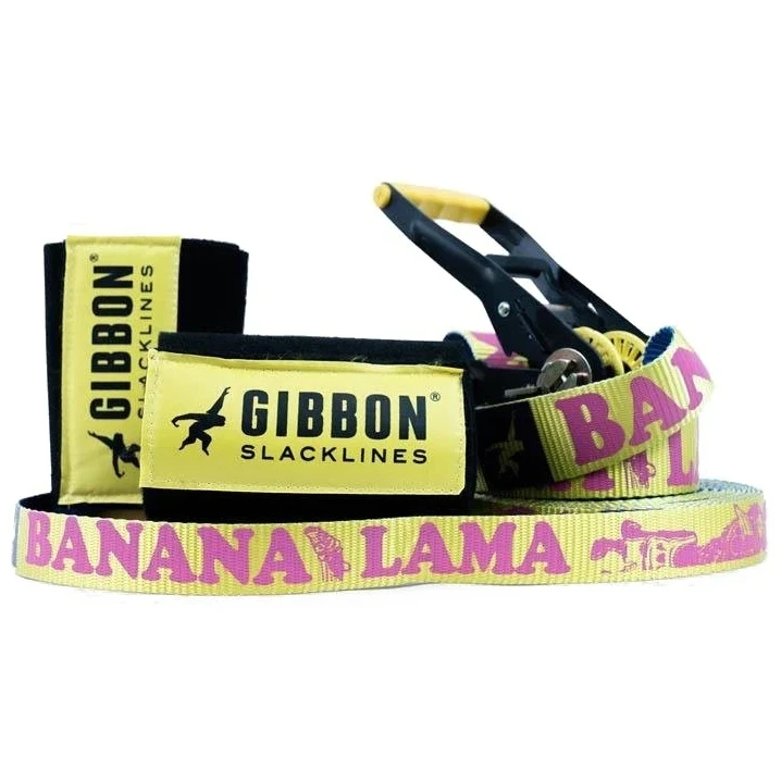 GIBBON Banana Lama Treewear Set Slackline - Blauw/geel 3 GIBBON Banana Lama Treewear Set Slackline - Blauw/geel