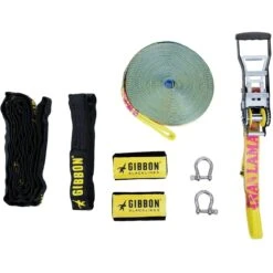 GIBBON Banana Lama Treewear Set XL Slackline - Blauw/geel -Camping Keuken Verkoop gibbon bananalama xl treewear set blue yellow 20224 03 1512088