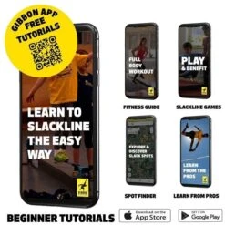 GIBBON Banana Lama Treewear Set XL Slackline - Blauw/geel -Camping Keuken Verkoop gibbon bananalama xl treewear set blue yellow 20224 07 1512092