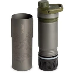 Grayl UltraPress Purifier Titanium Fles Met Waterfilter - 500ml - Olive Drab -Camping Keuken Verkoop grayl ultrapress purifier titanium bottle with water filter 500ml olive drab 2 1494962