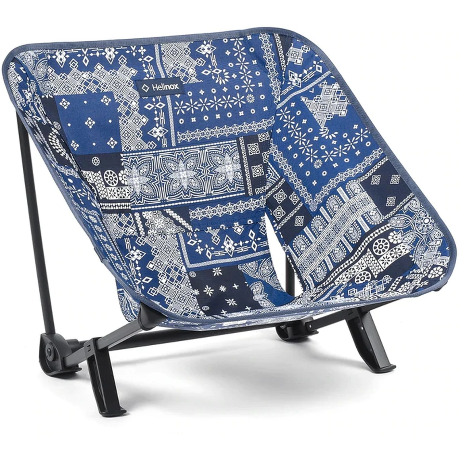 Helinox Incline Festival Chair - Blue Bandanna Quilt - Black 3 Helinox Incline Festival Chair - Blue Bandanna Quilt - Black