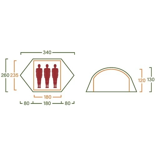 Helsport Reinsfjell Pro 3 Tent - Groen 4 Helsport Reinsfjell Pro 3 Tent - Groen - Image 2