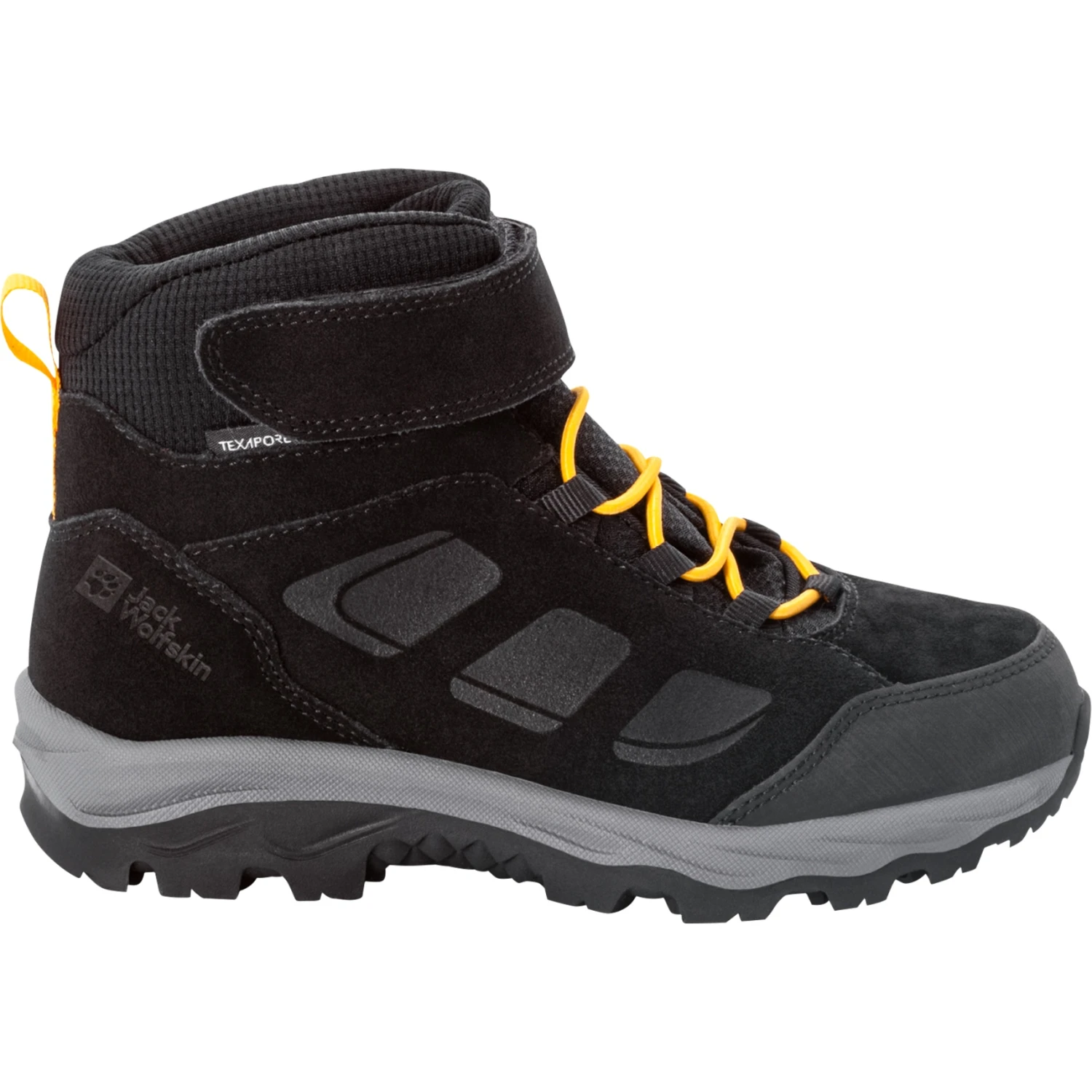 Jack Wolfskin Vojo LT Texapore Mid Kinder Wandelboots - Black / Burly Yellow XT 5 Jack Wolfskin Vojo LT Texapore Mid Kinder Wandelboots - Black / Burly Yellow XT - Image 3