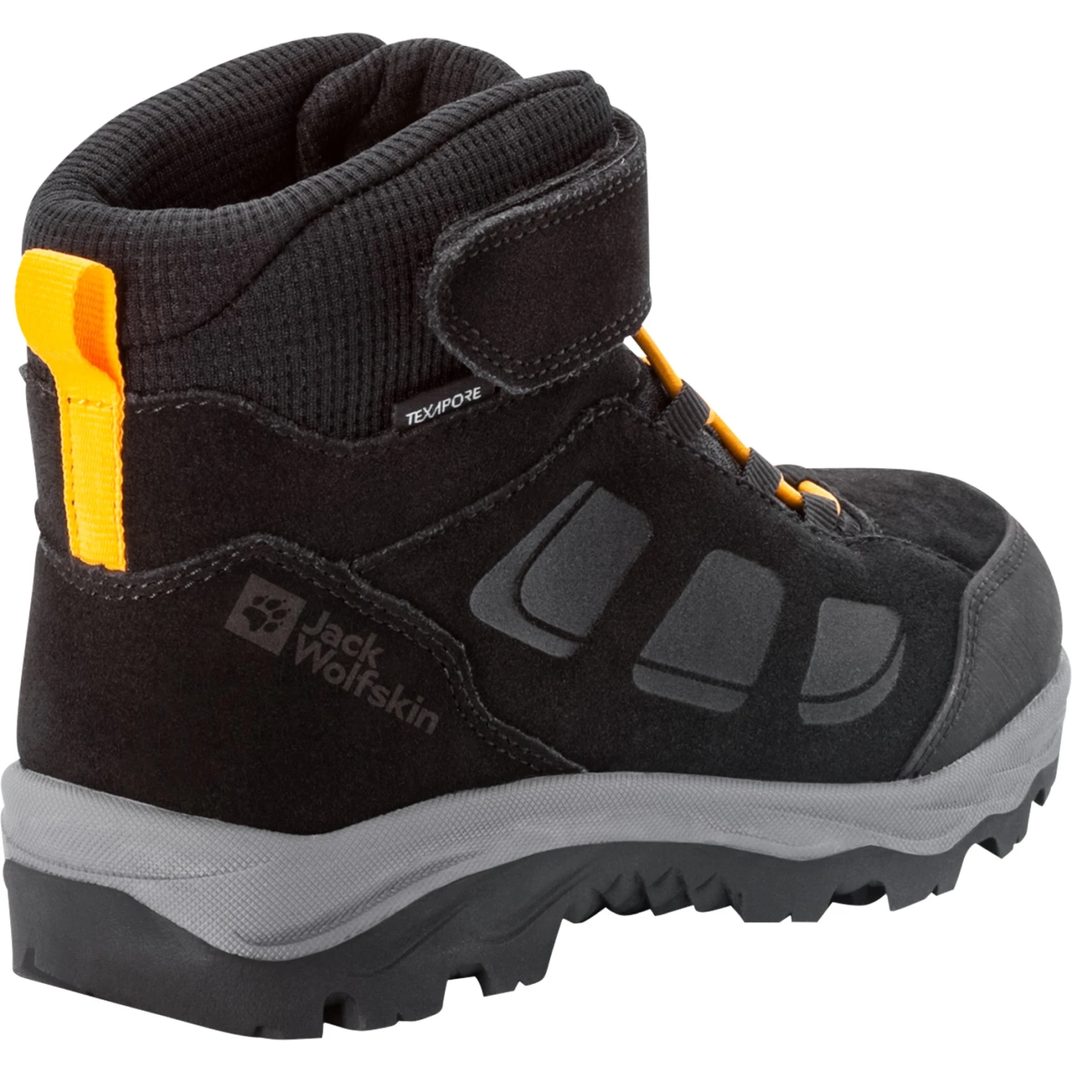 Jack Wolfskin Vojo LT Texapore Mid Kinder Wandelboots - Black / Burly Yellow XT 4 Jack Wolfskin Vojo LT Texapore Mid Kinder Wandelboots - Black / Burly Yellow XT - Image 2