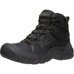 KEEN Circadia Mid Waterproof Men's Shoes - Black / Curry -Camping Keuken Verkoop keen circadia mid waterproof men shoes black curry 1 1530181
