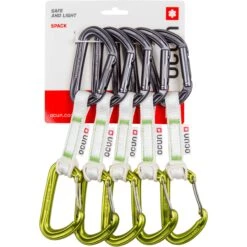 Ocun Ocún Hawk QD Combi Bio-DYN-Ring 15 Mm Quickdraw Set - 10 Cm - Pack Of 5 - Groen