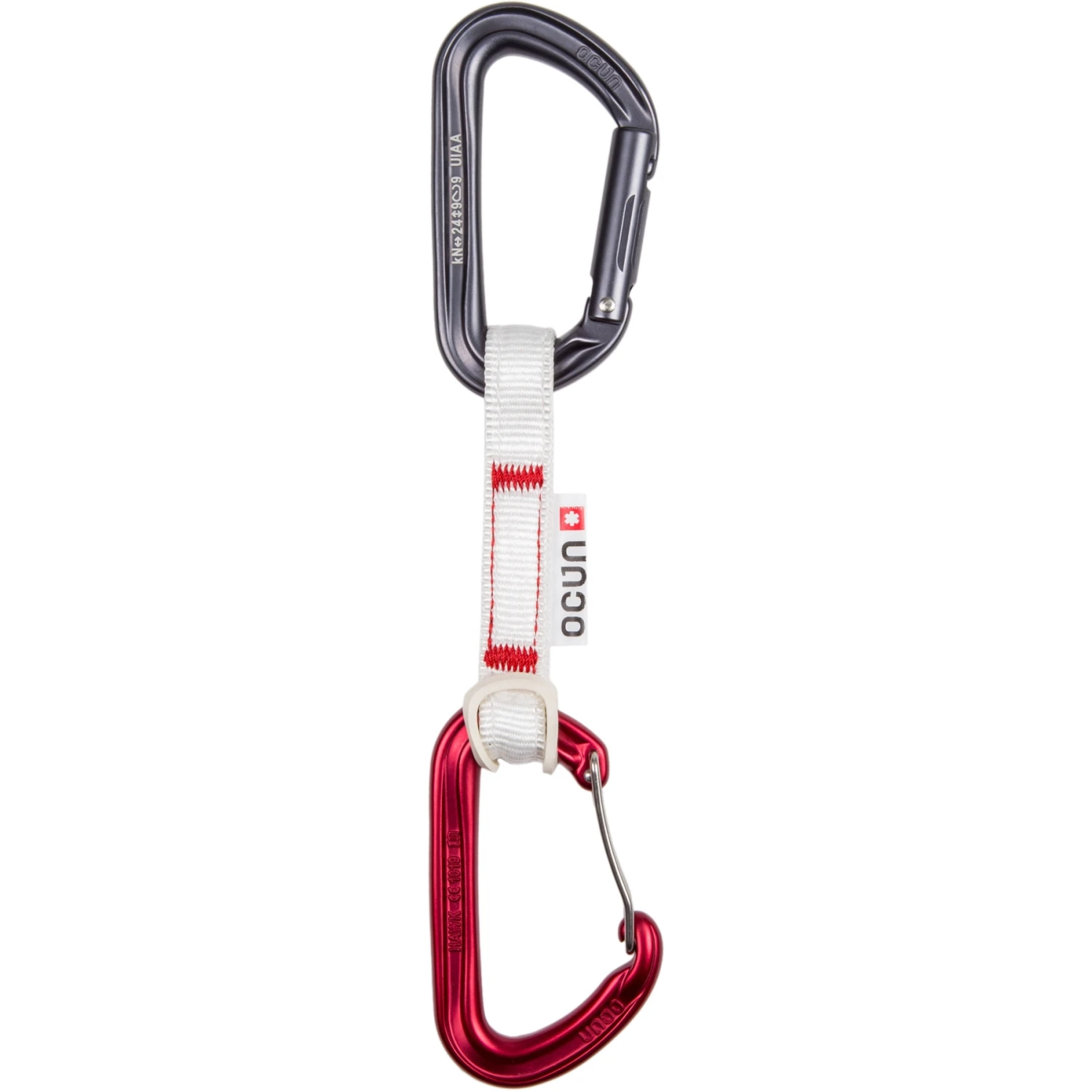 Ocun Ocún Hawk QD Combi Bio-DYN-Ring 15 Mm Quickdraw Set - 10 Cm - Pack Of 5 - Rood 4 Ocun Ocún Hawk QD Combi Bio-DYN-Ring 15 Mm Quickdraw Set - 10 Cm - Pack Of 5 - Rood - Image 2