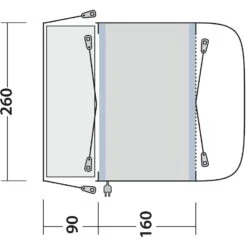 Outwell Newburg 160 Air Awning - Grey -Camping Keuken Verkoop outwell newburg 160 air 111170 03 1157287