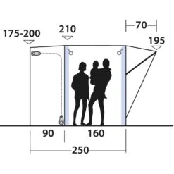 Outwell Newburg 160 Air Awning - Grey -Camping Keuken Verkoop outwell newburg 160 air 111170 04 1157288