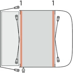 Outwell Newburg 160 Air Awning - Grey -Camping Keuken Verkoop outwell newburg 160 air 111170 06 1157290
