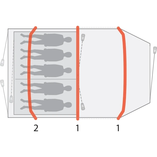 Outwell Starhill 5A Tent - Blauw 7 Outwell Starhill 5A Tent - Blauw - Image 5