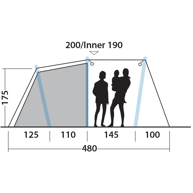 Outwell Starhill 5A Tent - Blauw 5 Outwell Starhill 5A Tent - Blauw - Image 3